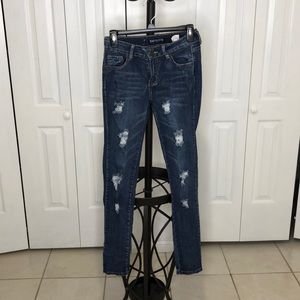 Size 5 Distressed Blue Jeans
